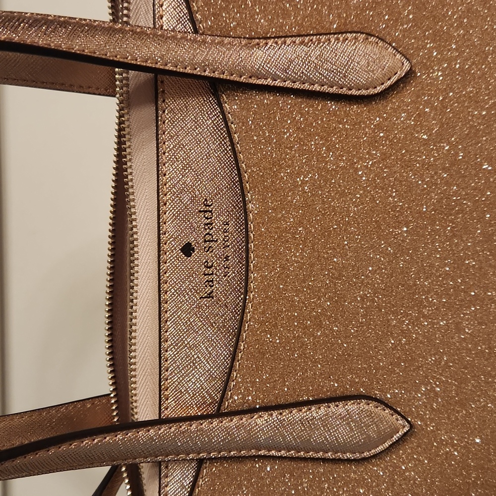 kate spade rose gold glitter purse - Picture 2 of 4